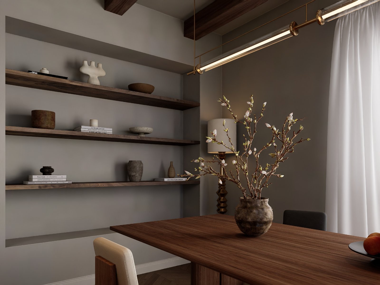 Retro Cream Home Dining Room — photo 4