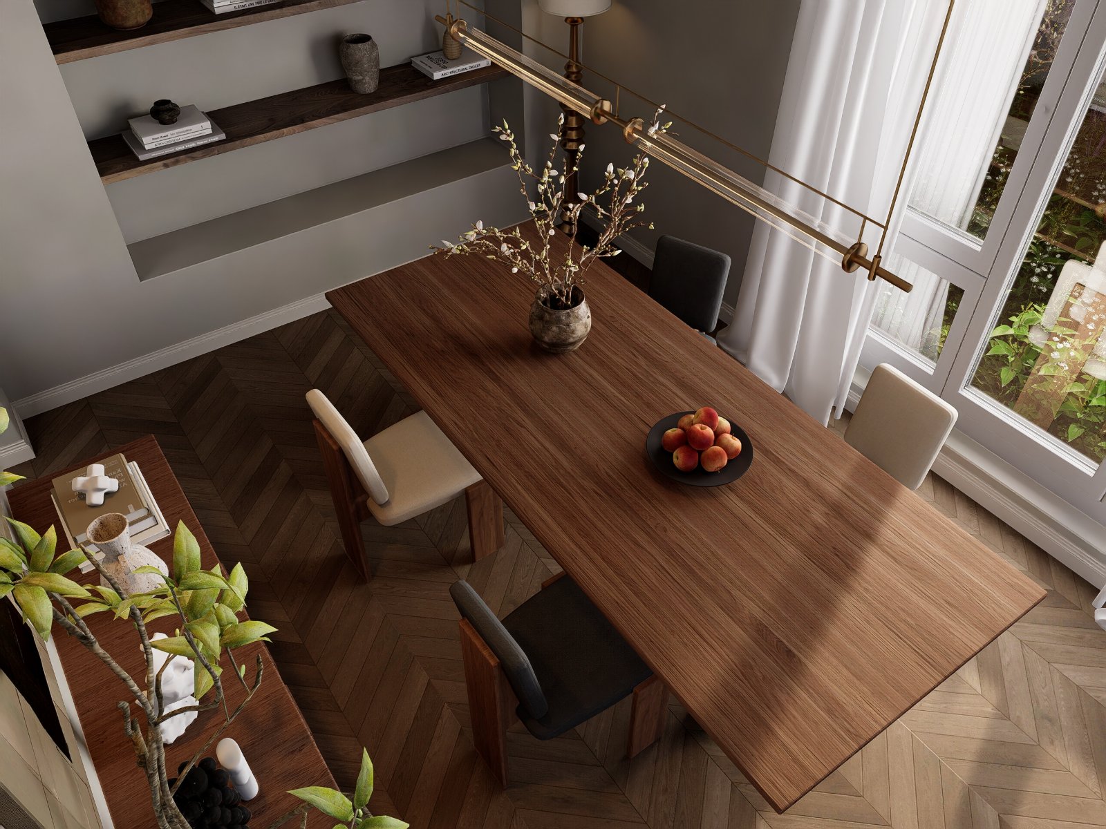 Retro Cream Home Dining Room — photo 5